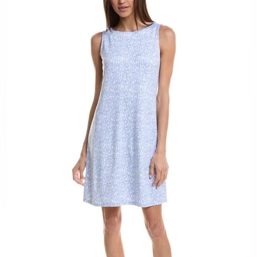 Tommy Bahama Pale Blue Sleeveless Floral Mini Dress